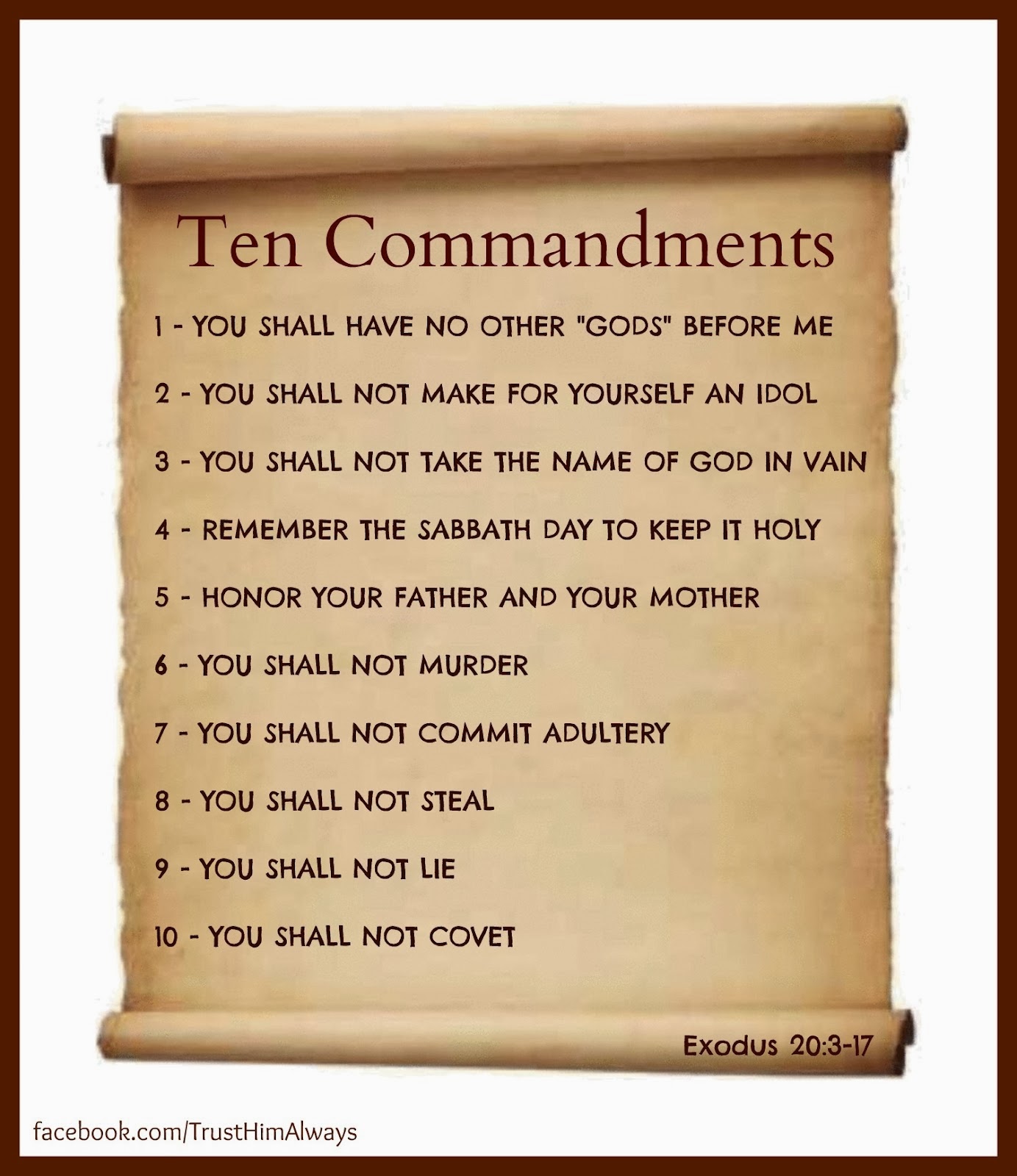 Exodus 20 ten commandments